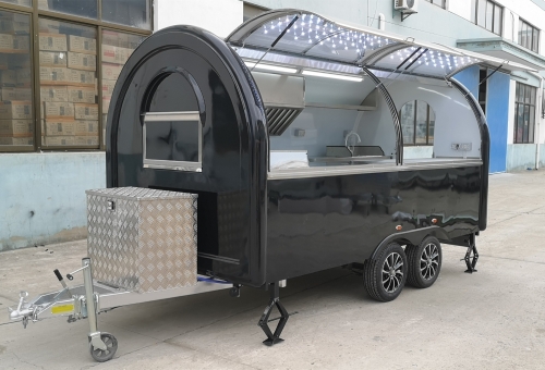 ERZODA Custom made-Mobile Food Truck Trailer Black 400X200X240CM