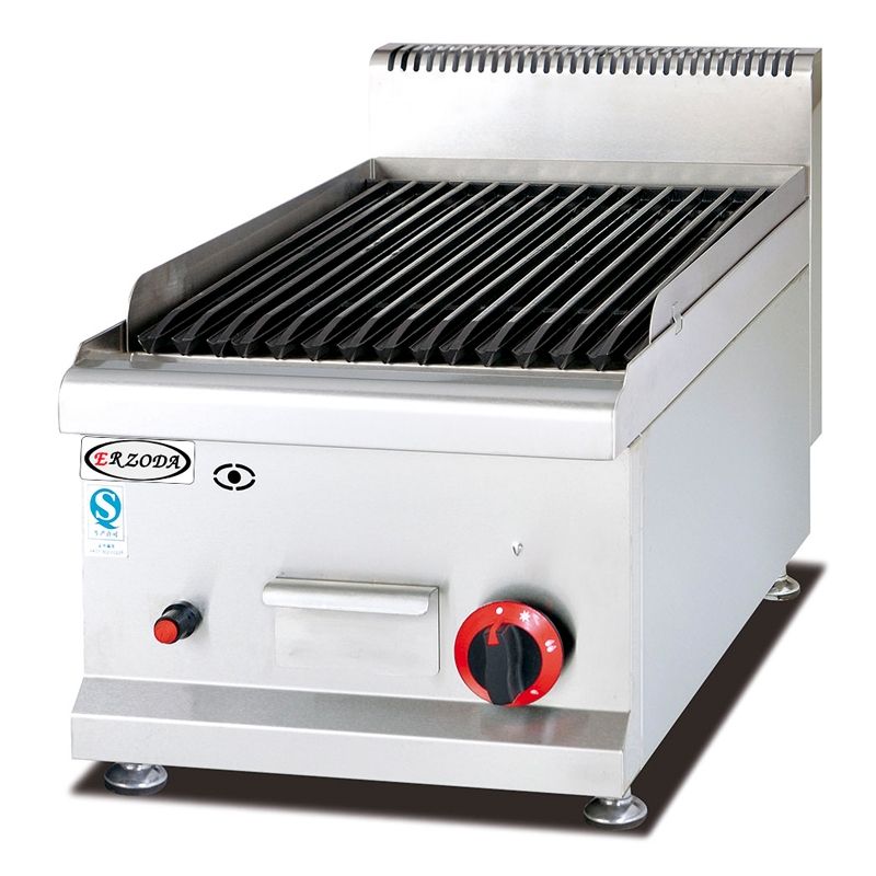 stainless steel gas kebab machine Counter Top Gas lava Rock Grill GB539