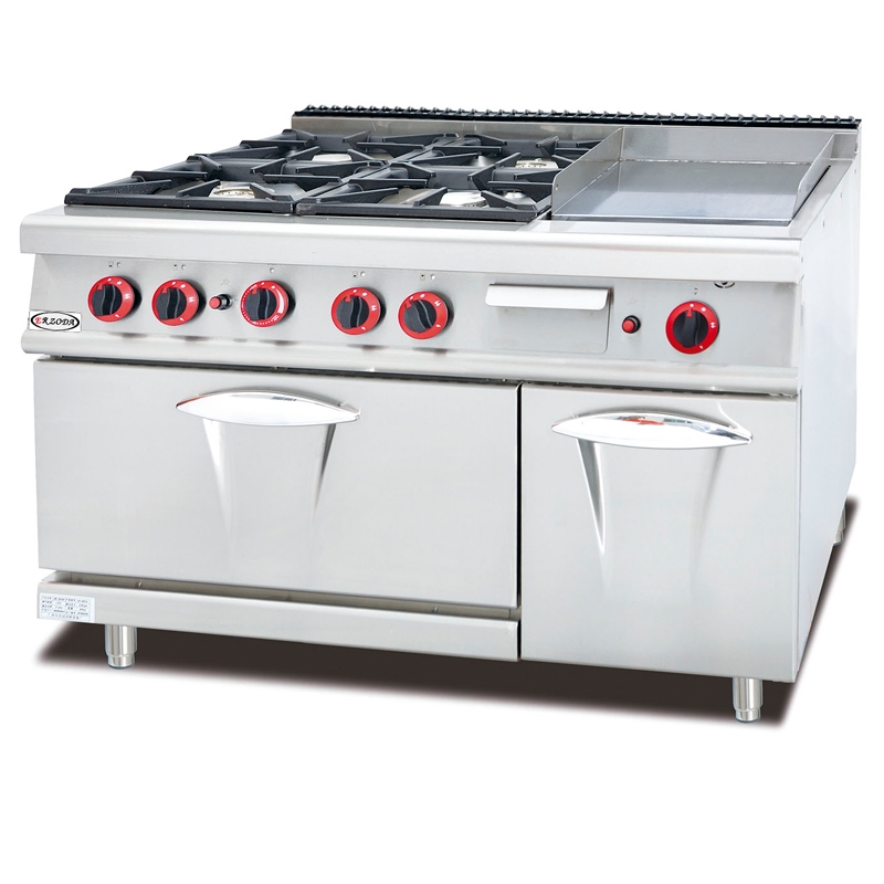 Gas range with 4burner & gas griddle & oven GH796A